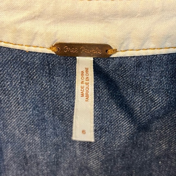 FREE PEOPLE DENIM STRIPE JUMPSUIT - Picture 7 of 7